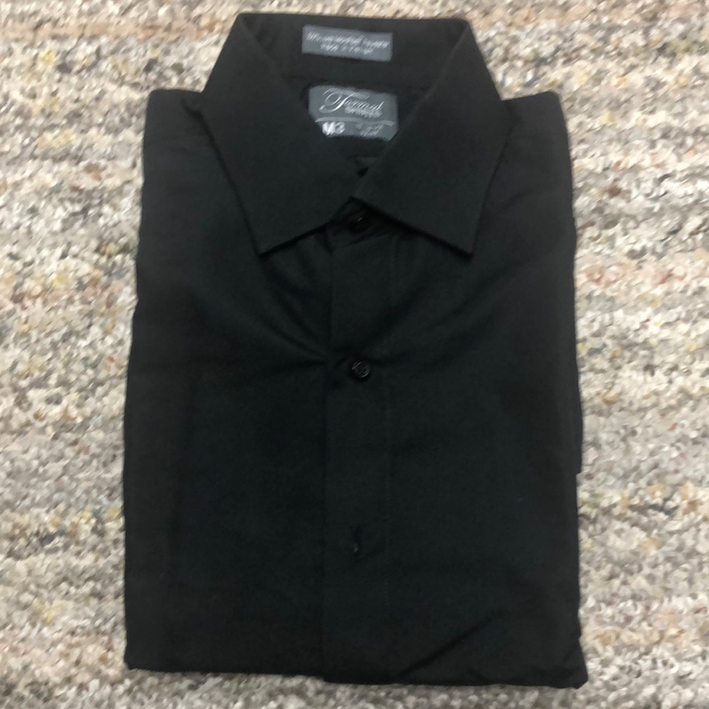 Black Microfiber Dress Shirt